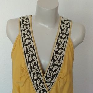 Burning Torch Dresses - Bohemian embroidered asymmetric v neck dress Burning Torch Dresses - Bohemian embroidered asymmetric v neck dress
